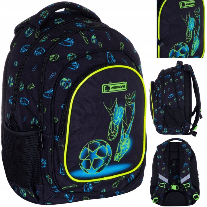 AstraBag AB330 Football Motion školský batoh pre chlapcov 1.–3. ročník 20 l