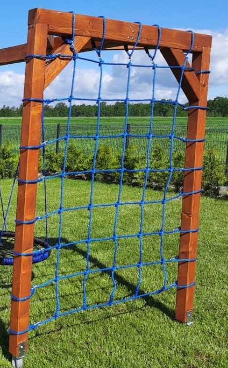 Lezecká sieť 200×150 cm MODRÁ Allforbaby, detská lanová sieť na ihrisko, do 70 kg