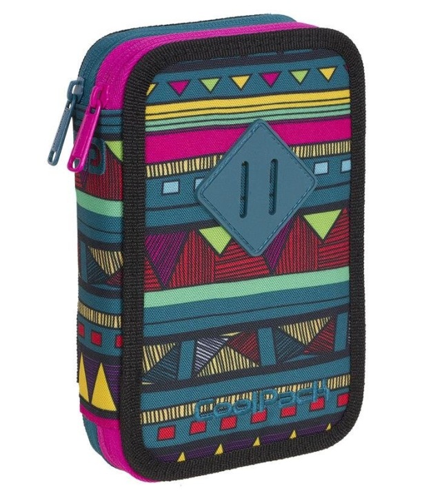 Penačník CoolPack Jumper 2 Mexický výlet – dvojkomorový školský peračník 19,5×12,5×6,5 cm