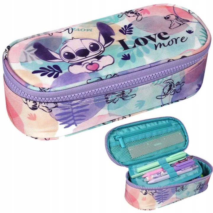 CoolPack Stitch školský peračník s polstrovaným tubovým vreckom Pastel 22×10×6 cm