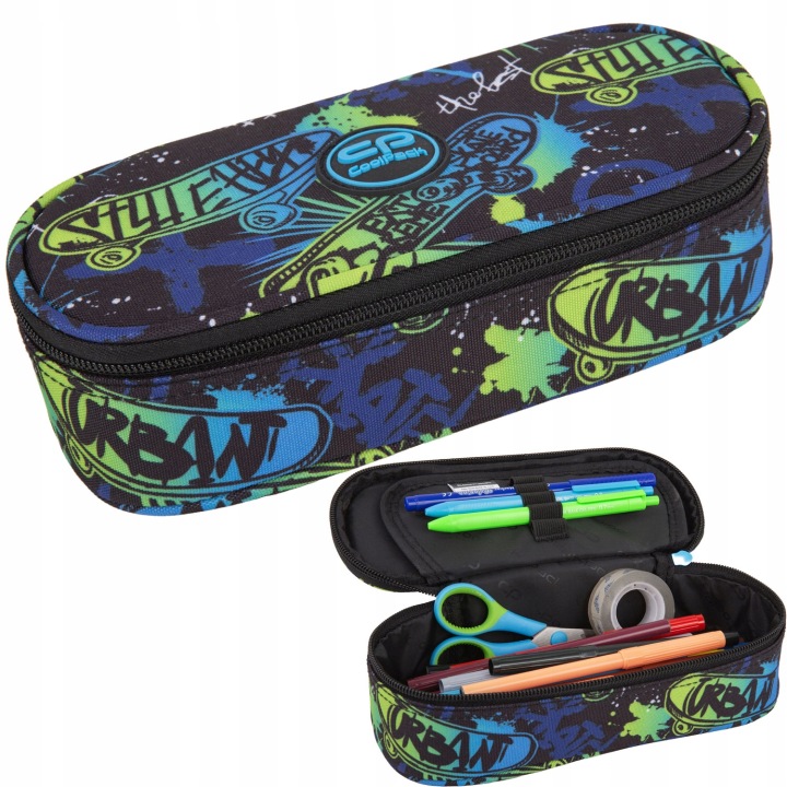 CoolPack školský peračník Skate Night puzdro pre chlapcov s jednou priehradkou