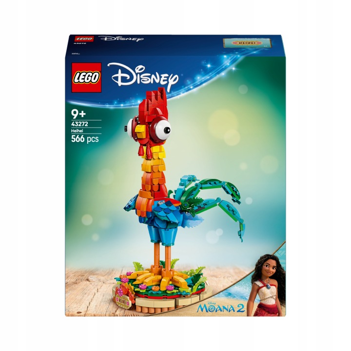 LEGO® Disney Moana 2 Heihei 43272 – stavebnica s pohyblivou figúrkou, 566 dielikov