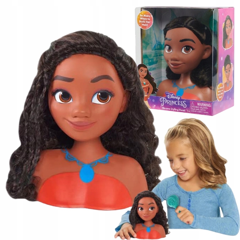 Disney Princezná Moana stylingová hlava na česanie vlasov s kefou Just Play 87591