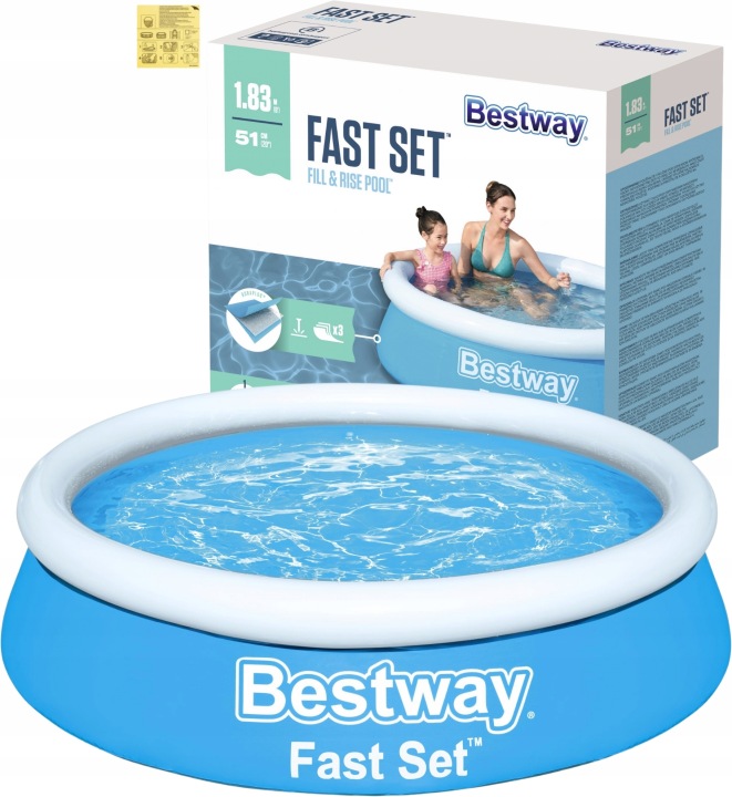 Bestway Fast Set 57392 – nafukovací záhradný bazén DuraPlus™ 183 × 51 cm, 940 l