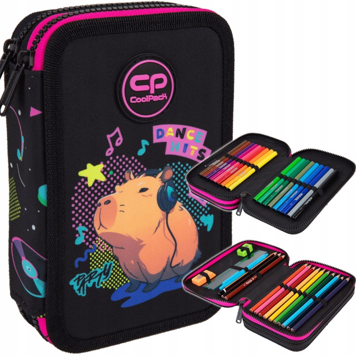 CoolPack Jumper 2 dvojkomorové puzdro na períčko s vybavením Capybara Music 19,5×12,5×5 cm