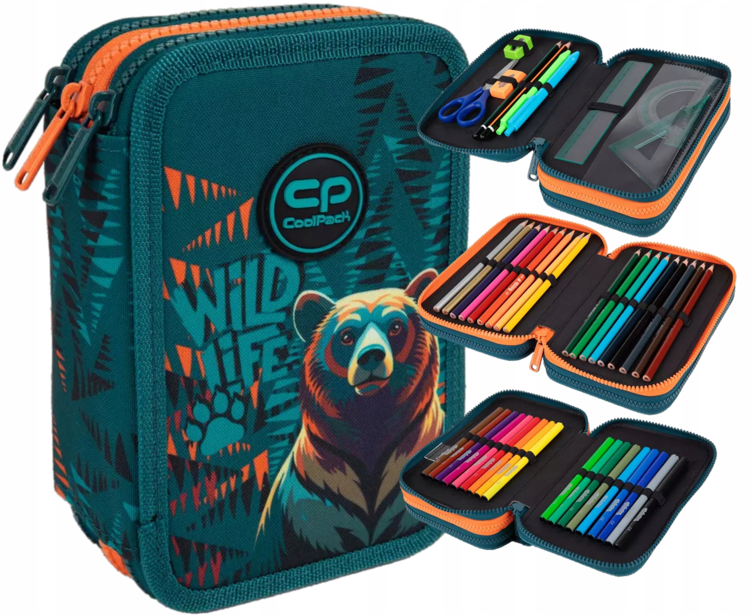 CoolPack trojitý rozkladací peračník s vybavením Jumper 3 BEAR