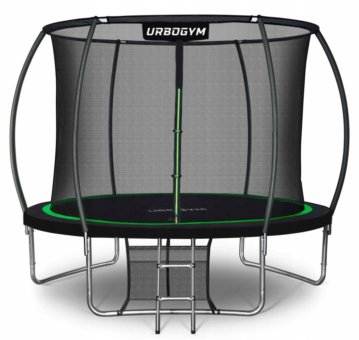 Záhradná trampolína URBOGYM Infinity 312 cm (10FT) s vnútornou bezpečnostnou sieťou, rebríkom, 54 pružín, nosnosť 150 kg