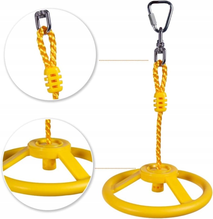 Gymnastická hojdačka kruh 360° Ninja prekážková dráha pre deti – otočný ring 60 kg CE