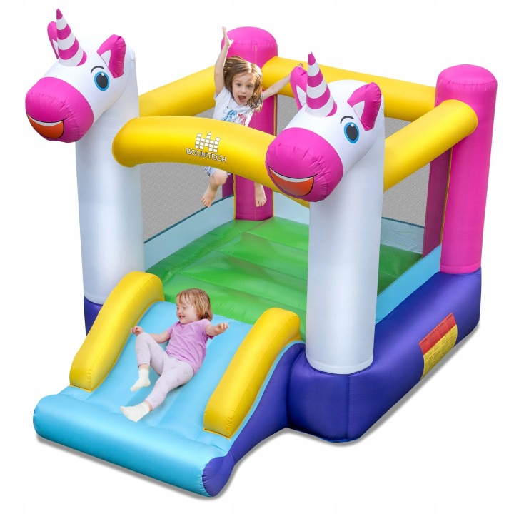 Costway NP11441 nafukovací skákací hrad so šmykľavkou a trampolínou 260 × 195 × 219 cm
