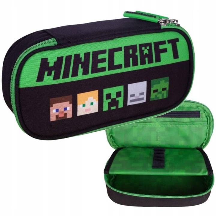Minecraft školský peračníky Astra Alex & Steven – jednokomorový školský organizér