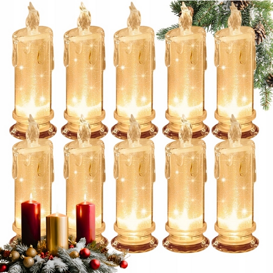 Sada 10 LED sviečok 15 cm – teplé svetlo pre zvláštnu atmosféru