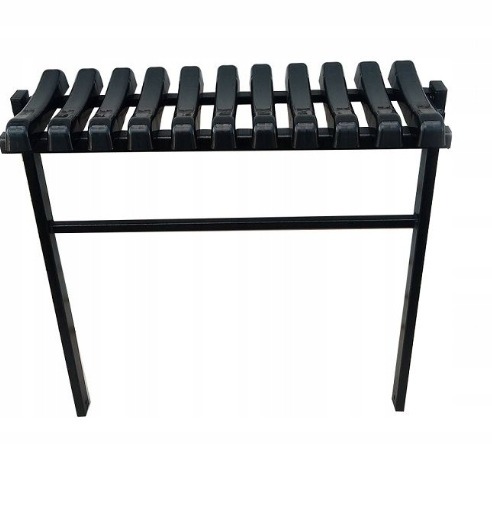 Cintorínska lavica skladacia 72 cm – oceľový rám, PVC sedadlo, čierna