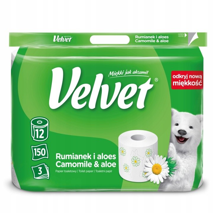 Toaletný papier Velvet harmanček a aloe 84 roliek