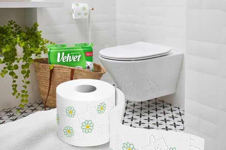 Toaletný papier Velvet harmanček a aloe 84 roliek