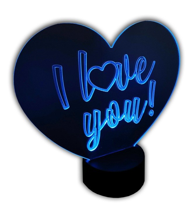 Coviplex LED srdce ILY, 16 farieb, USB alebo 3 batérie AA