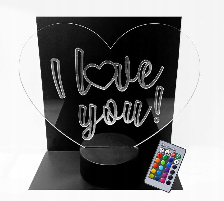 Coviplex LED srdce ILY, 16 farieb, USB alebo 3 batérie AA
