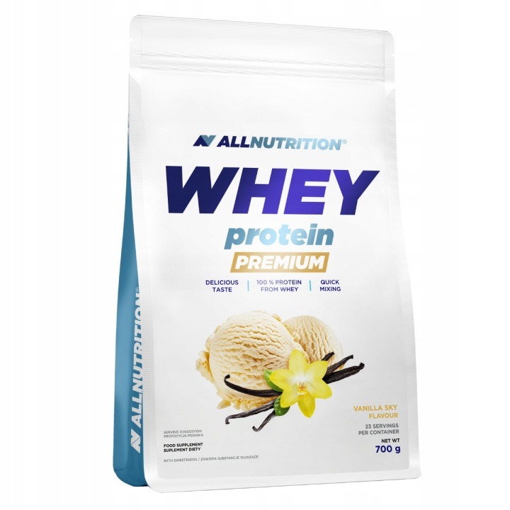ALLNUTRITION SRVÁTKOVÝ PROTEÍN PREMIUM 700 g WPC – Vanilka