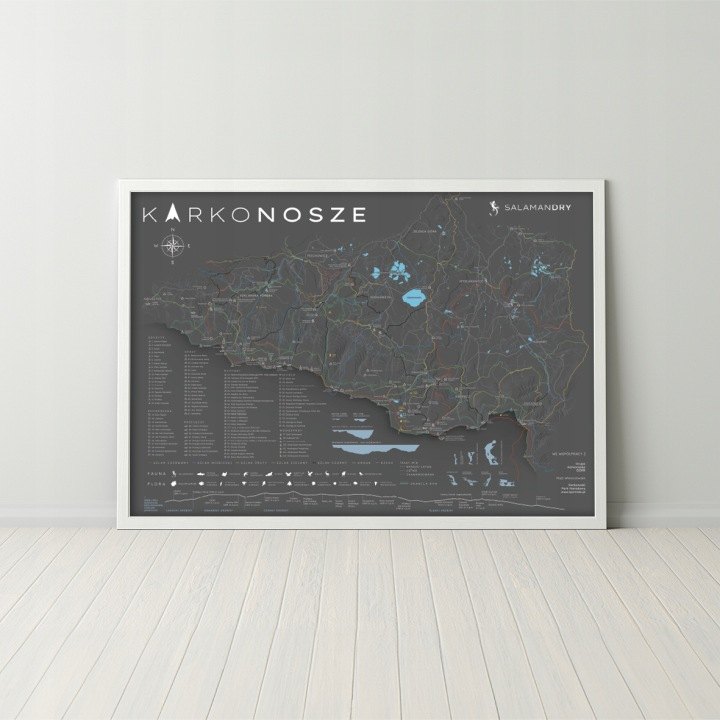 Stieracia mapa Krkonôš MZ-KRK1 68 × 48 cm
