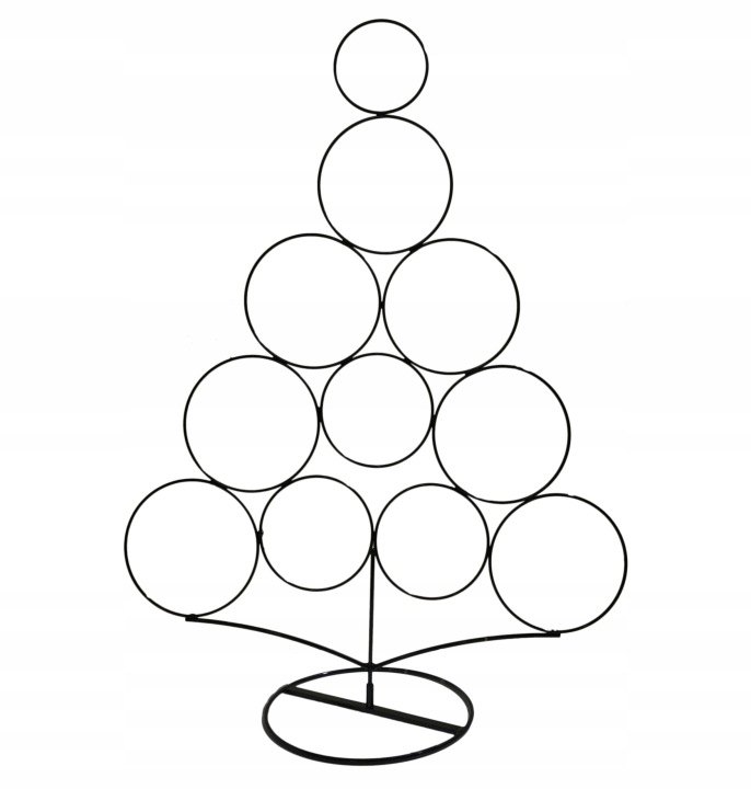 Čierny kovový dekoratívny stromček 61 cm