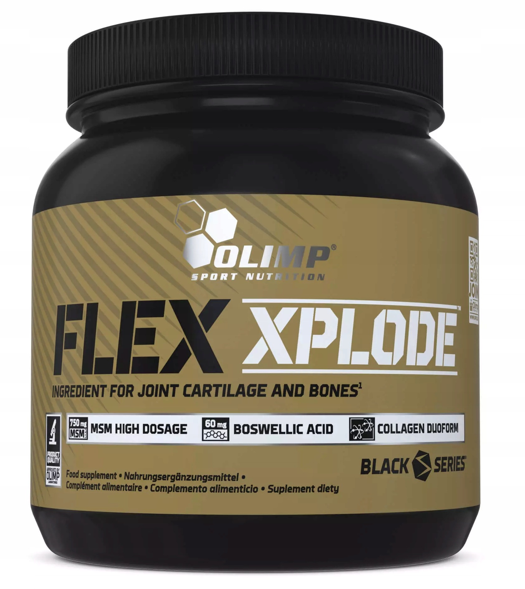 OLIMP Flex Xplode 504 g – Hydrolyzovaný kolagén, MSM, vitamíny C a D, vápnik a horčík pre kĺby, chrupavky a regeneráciu pohybového aparátu, pomaranč