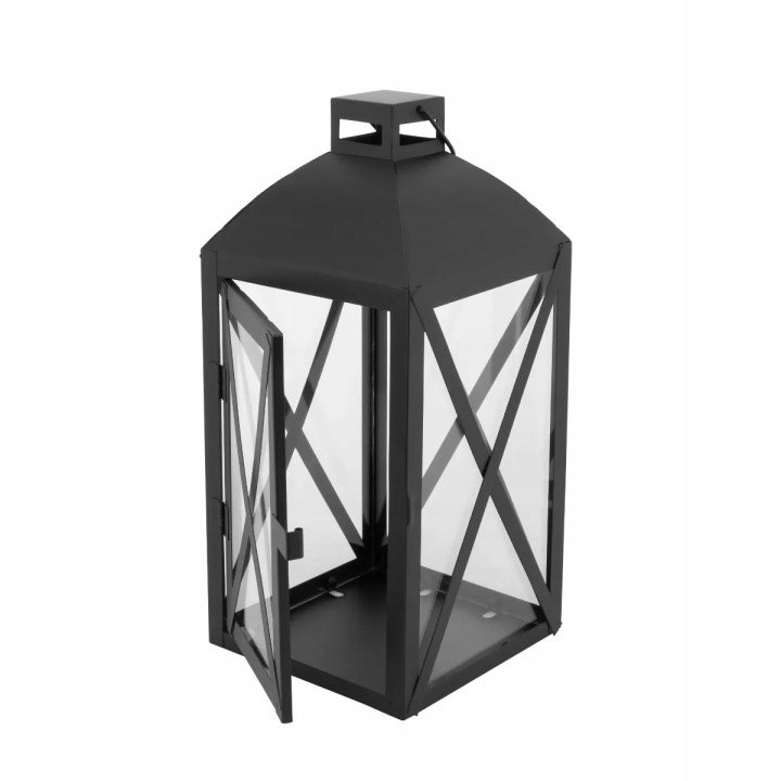 Dva čierne lampáše Altom Design 29 a 38 cm