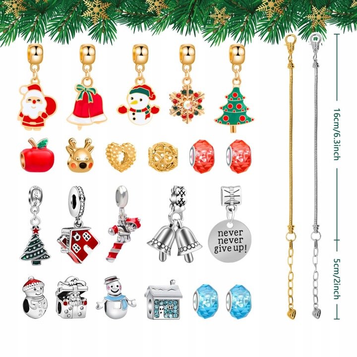 Modebelle adventný kalendár s 2 náramkami a 22 príveskami