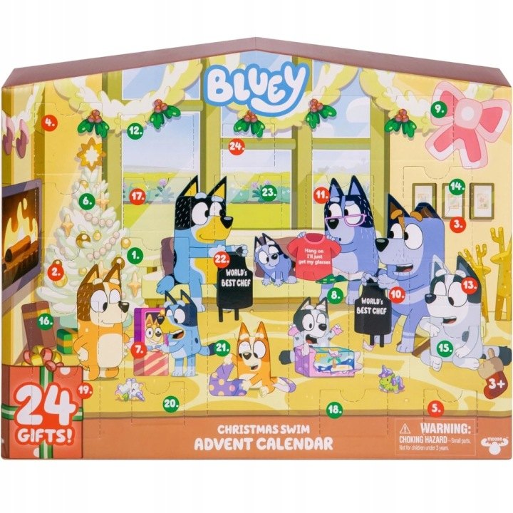 Bluey adventný kalendár Vianočné kúpanie Moose 17981
