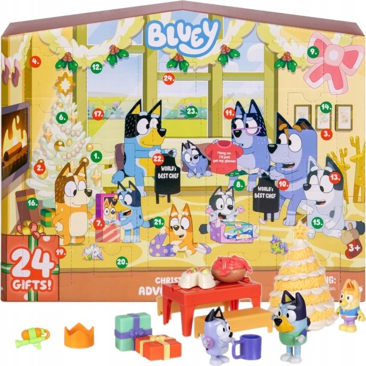 Bluey adventný kalendár Vianočné kúpanie Moose 17981