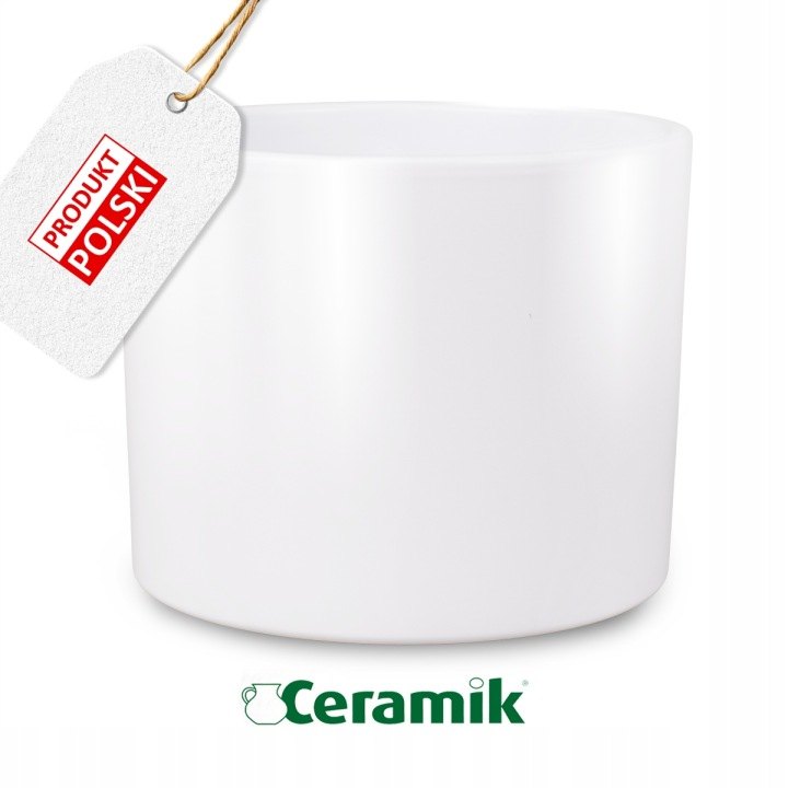 Biely keramický obal Ceramik 26 × 28 cm