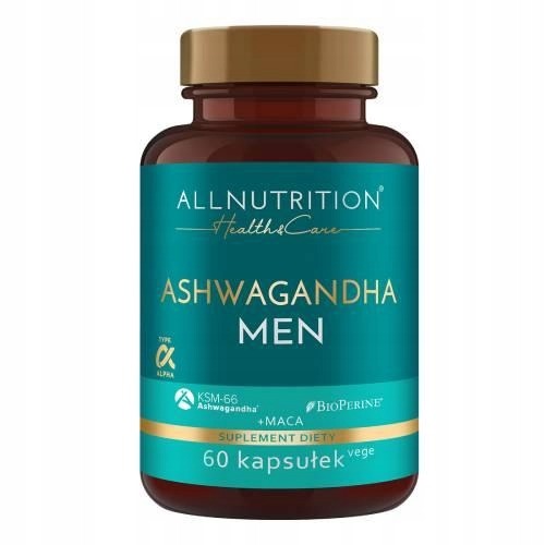 ALLNUTRITION Health & Care Ashwagandha Men 60 kapsúl – KSM-66®, maca a BioPerine®