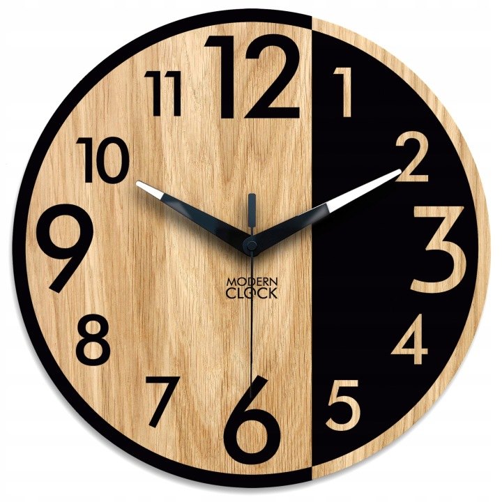 Dubové nástenné hodiny ModernClock Alfred 33,5 cm