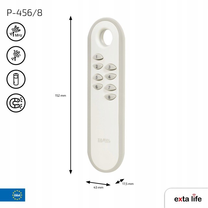 Osemkanálový ovládač Zamel EXTA LIFE P-456/8