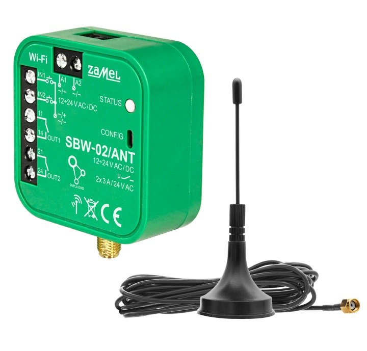 Ovládač brány Zamel SUPLA SBW-02/ANT s externou anténou