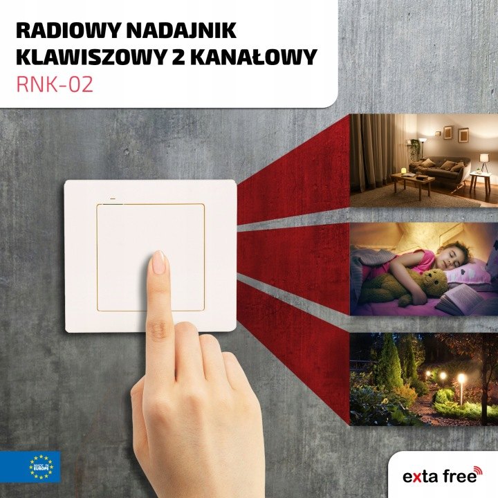 Nástenný vysielač Zamel EXTA FREE RNK-02 s dvoma kanálmi