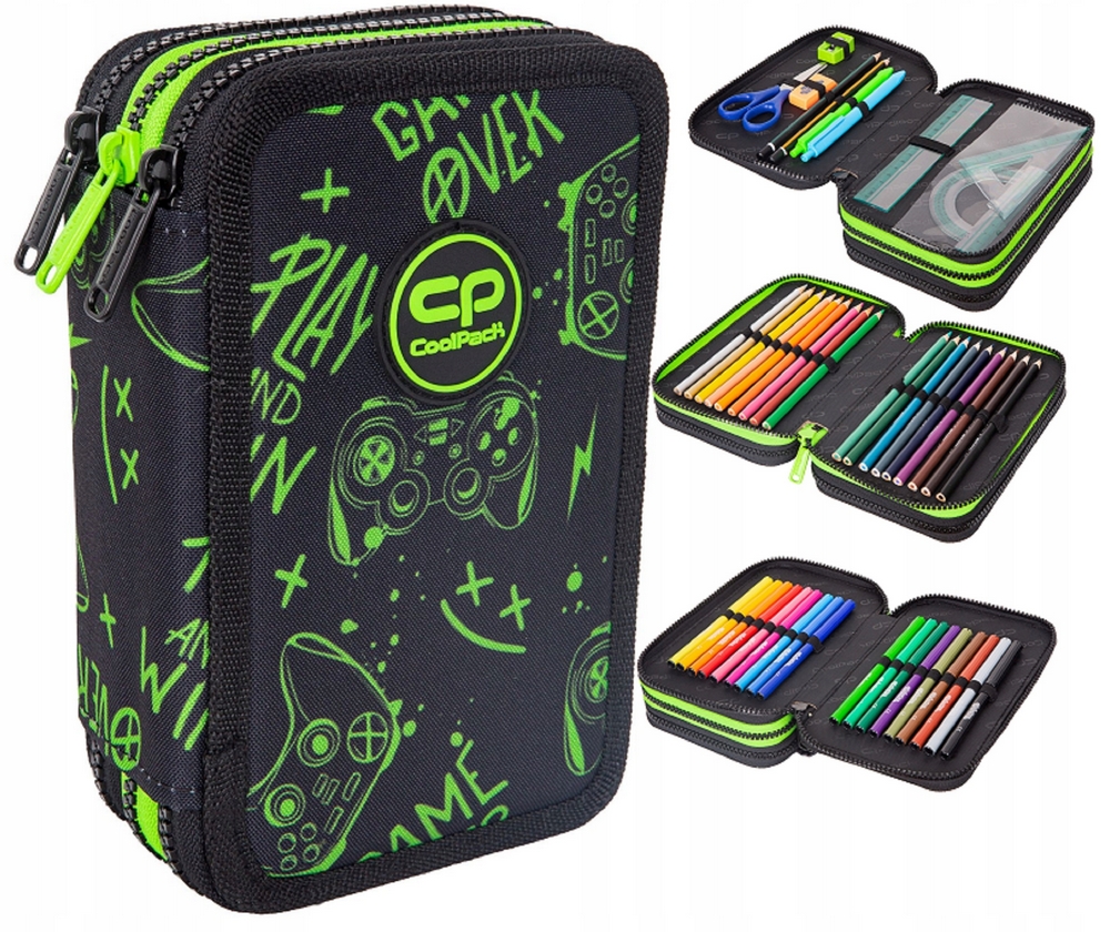 Školský peračník trojkomorový CoolPack s vybavením