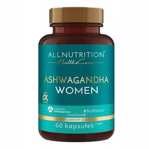ALLNUTRITION Ashwagandha pre ženy 60 kapsúl – podpora stresu, energie a hormonálnej rovnováhy