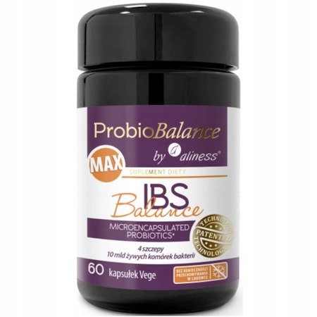 ALINESS ProbioBalance MAX IBS Balance Probiotic 60 kapsúl – 10 miliárd CFU, 4 kmene