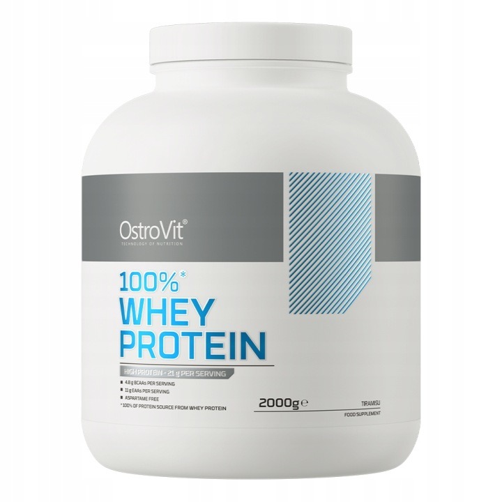OstroVit 100% srvátkový proteín 2000 g – WPC proteínový koncentrát, BCAA, EAA, Tiramisu