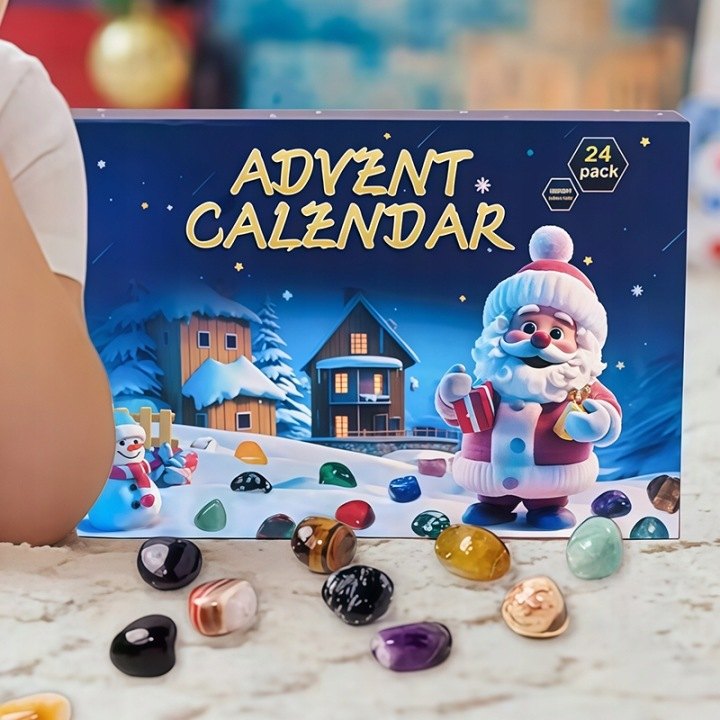 Adventný kalendár s 24 kryštálmi a minerálmi
