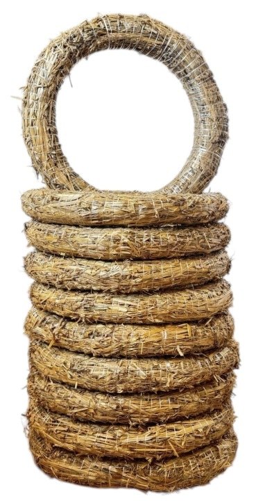 Slamený základ na veniec, 40 cm, 10 kusov