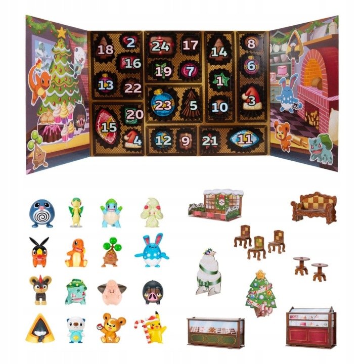 Adventný kalendár Pokémon Holiday 2025 s 24 prekvapeniami