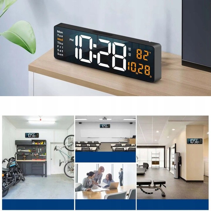 Digitálne LED hodiny Renew Force 39 cm s ovládačom