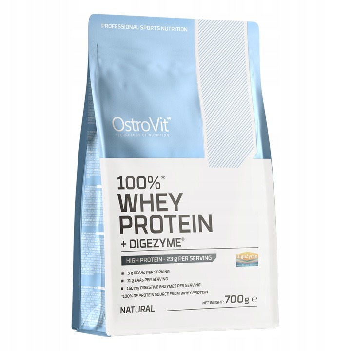 OstroVit 100% Whey Protein + DigeZyme 700 g WPC – srvátkový proteín a multienzýmový komplex