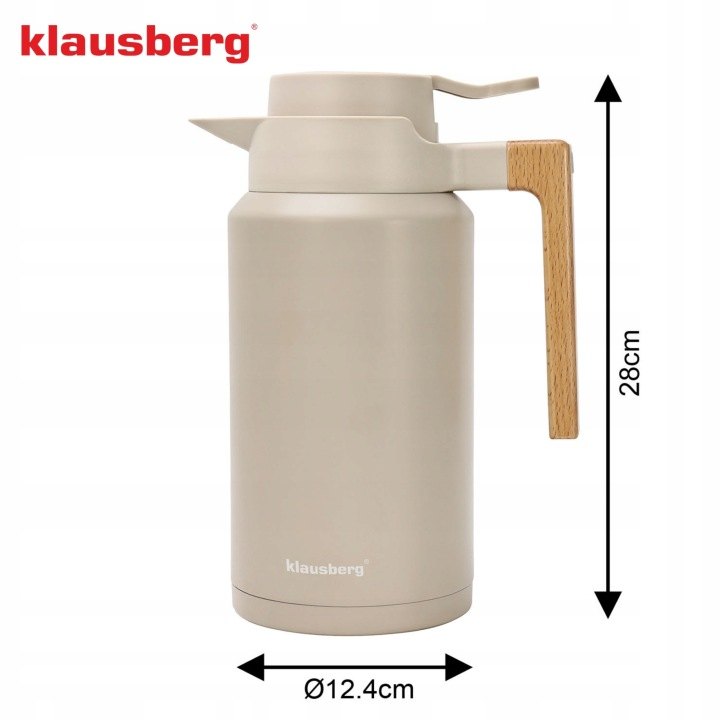 Klausberg KB-9014 konferenčný termos 2 l, béžový