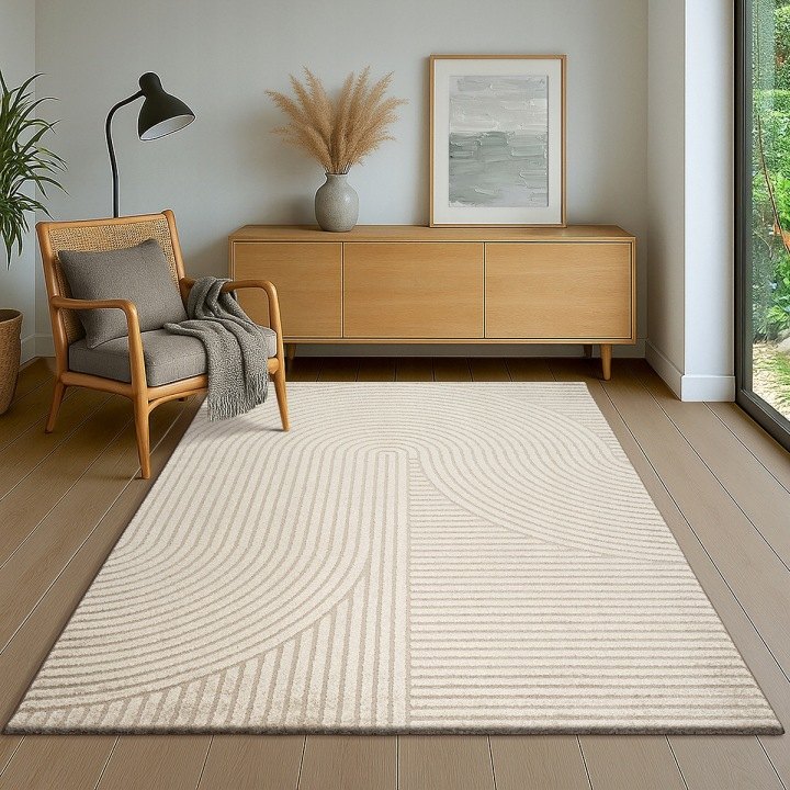 Béžový koberec the carpet Everest 160 × 230 cm s 3D vzorom