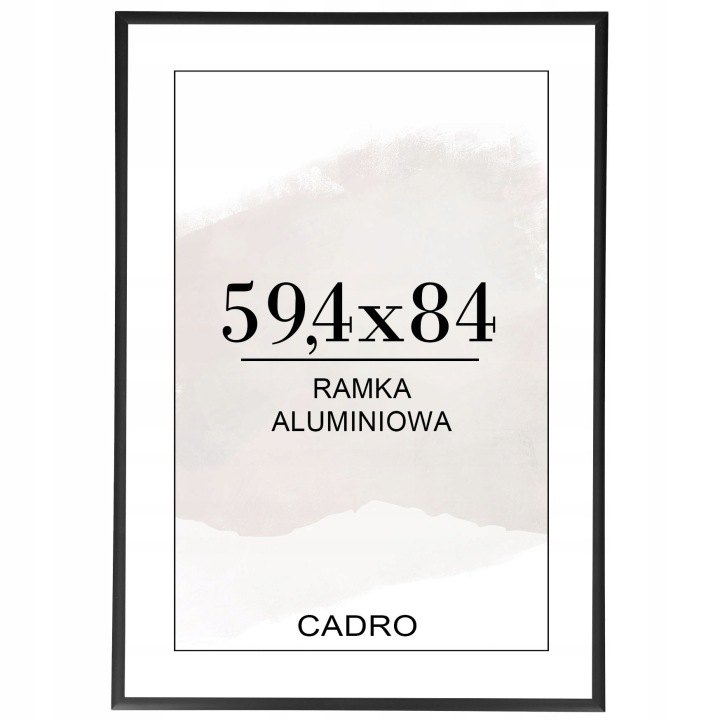 Čierny hliníkový rám Cadro A1 59,4 × 84 cm