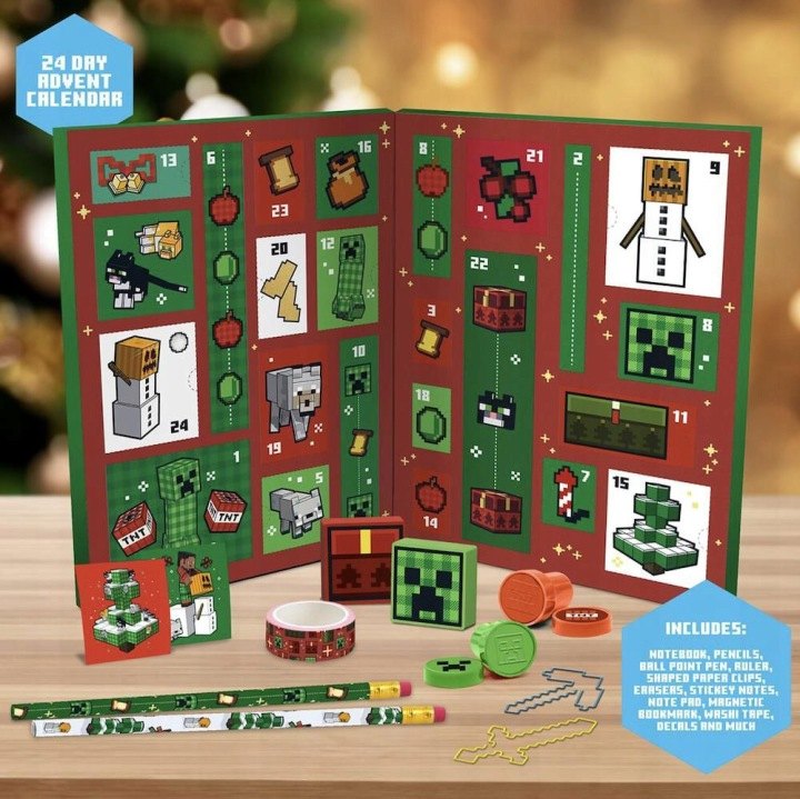 Paladone Minecraft Stationery adventný kalendár na 24 dní