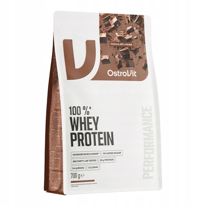 OstroVit 100% WPC 80 srvátkový proteín 700 g čokoládový sen – vysoký obsah bielkovín a BCAA