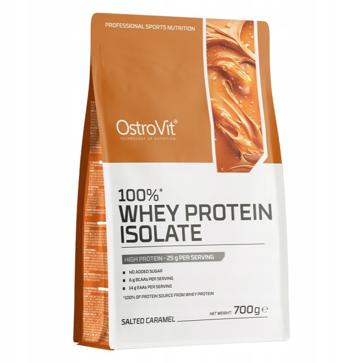 OstroVit 100% WPI srvátkový proteínový izolát 700 g slaný karamel – vysoký obsah bielkovín a BCAA