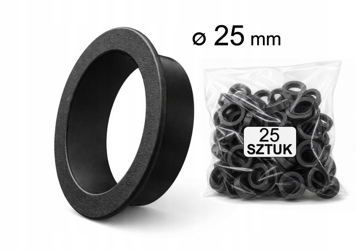 Čierne káblové priechodky 25 mm – 25 kusov